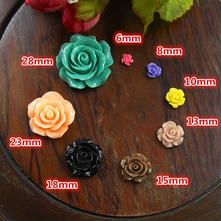 Diy Assorted Colored 11mm Flower Resin Jewelry Resin Flower For Resin
