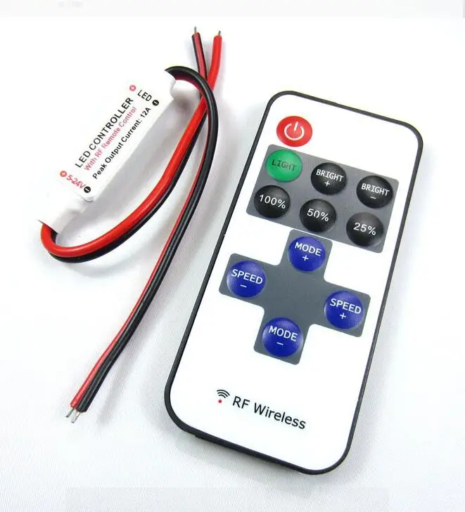 24 key 44key RF wireless LED IR Remote IR Controller for RGB Light Strip DC 12V