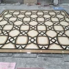 Stone pattern flower floor design border polished tile waterjet marble