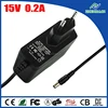 Kema keur AC adapter 15V 0.2A 3W European AC/DC power adaptor