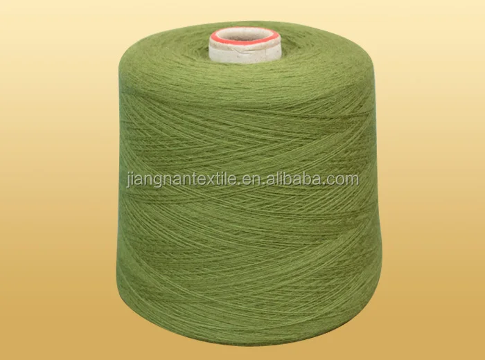 Autoconed Spliced Polyester Yarn 30/1 dyed Spun Polyester Yarn For