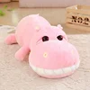 OEM manufacturer custom 25cm plush cushion stuffed pink hippo