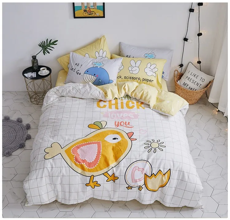 100 Cotton Cartoon Baby Bed Sheets Children Woven 40 Disposable