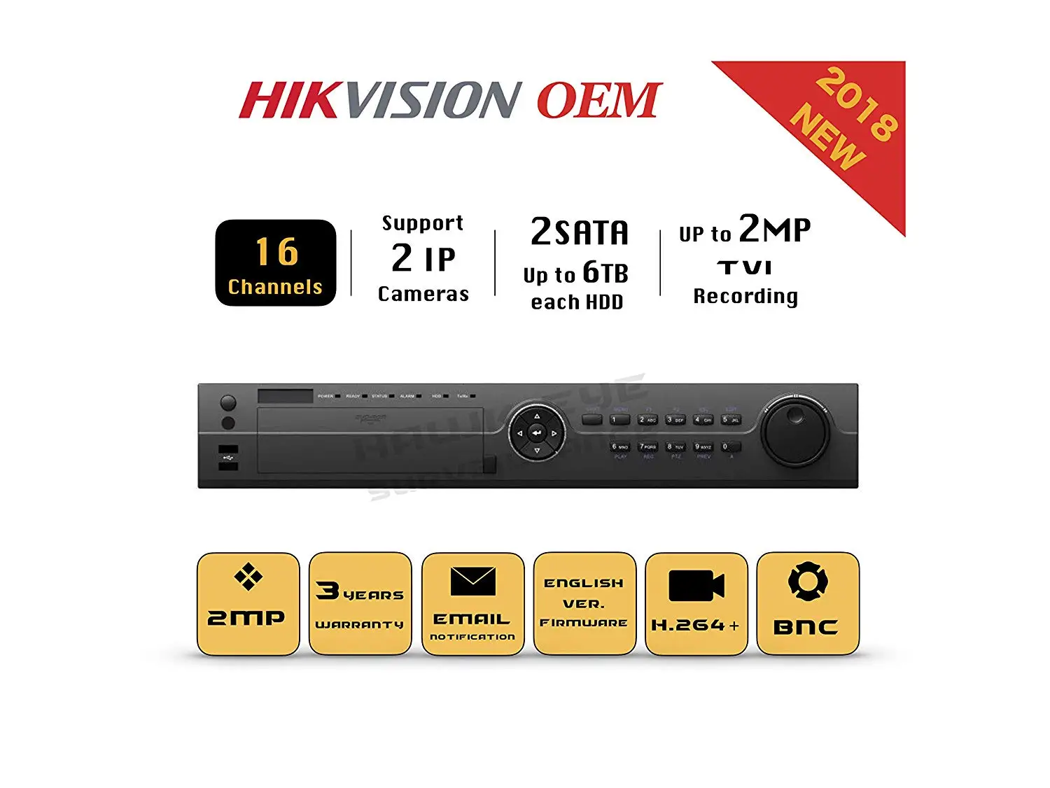 Get Quotations · 16CH HD TVI 1080P DVR - Surveillance Digital Video Recorder  16CH HD-TVI/CVI