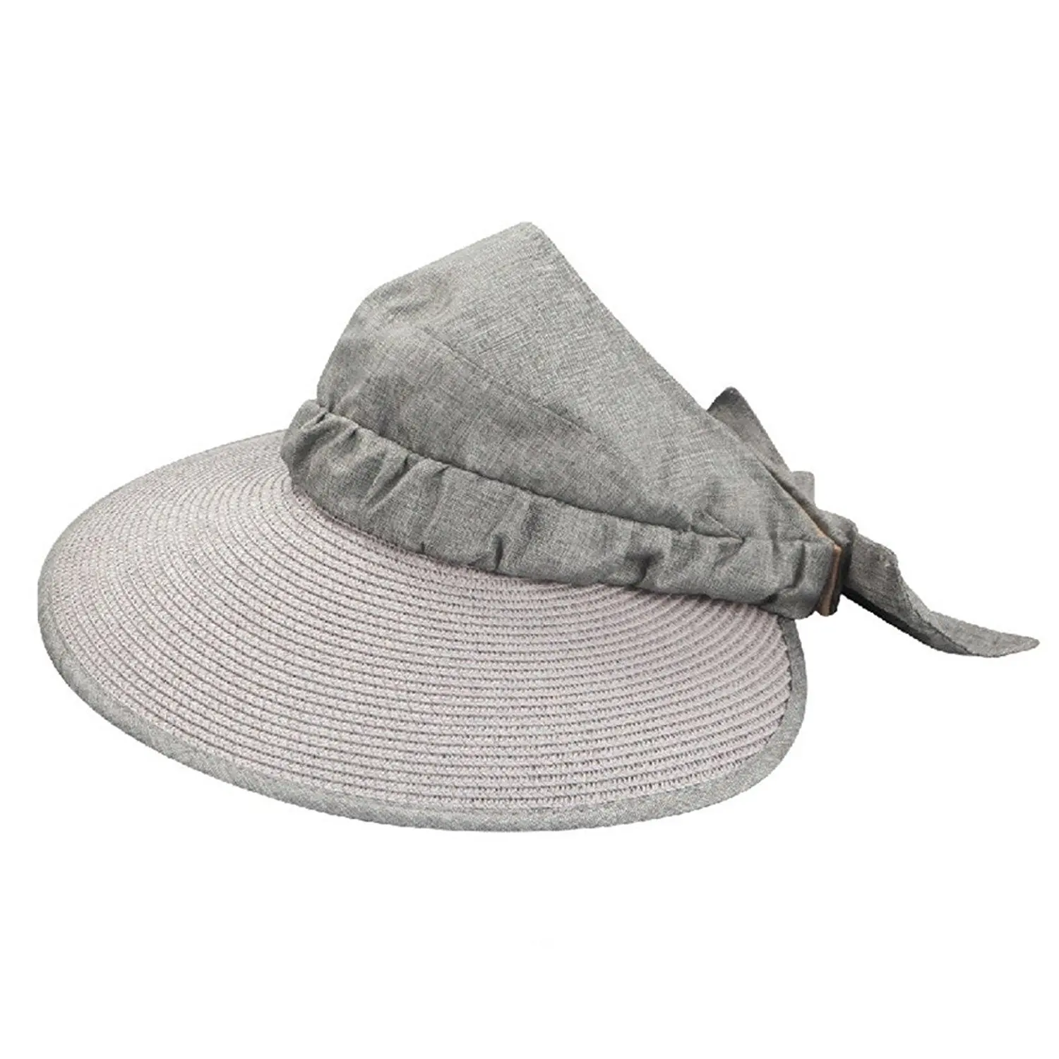 PANDA SUPERSTORE Fashion Girls Khaki Straw Hat Flower