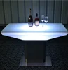 Modern KTV glass stainless steel colorful change led tea table lighting LED coffee Table
