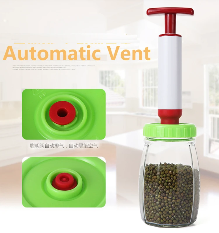 Pump Lid Glass Vacuum Storage Jar Bpa Free Buy Vacuum Storage Jar