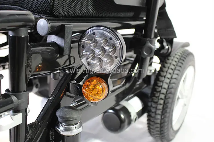 wisking power wheelchair with lights folding wheelchair for disabled