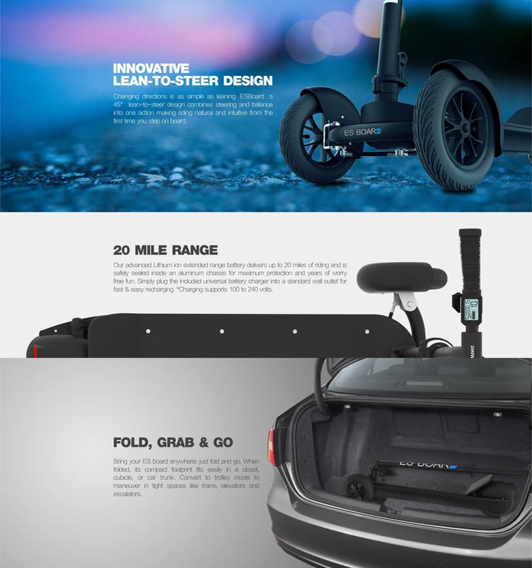 Three Wheels Gps Tracker Weped Electric Roller Scooter 20 Kmh With Seat