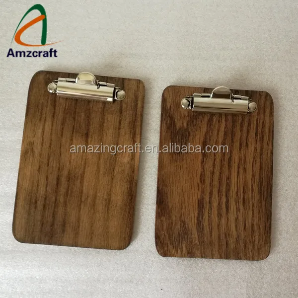 Wholesale Custom Wooden Restaurant Clipboard Menu Holders With Match