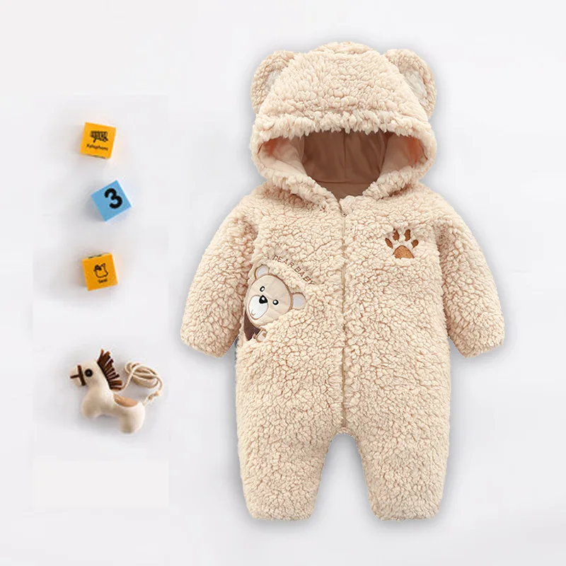 Oem Cheap Zipper Baby Winter Warm Hoodie Romper Clothing - Buy Baby ...