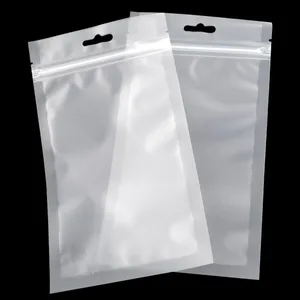 Clear Resealable Composite Food Grade Ziplock Plastic Vacuum Bag For