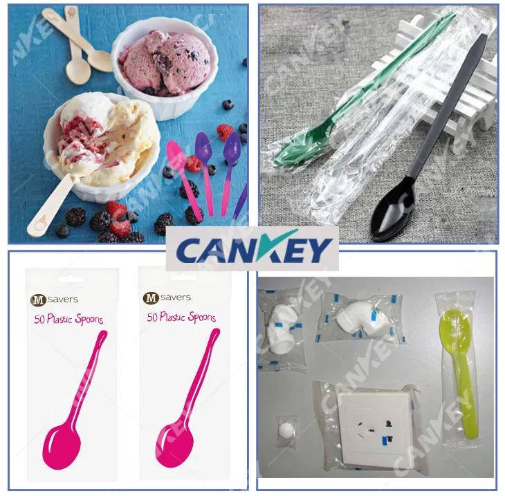 Ckzs350 Horizontal Honey Spoon Edible Plastic Spoon Packing Machine
