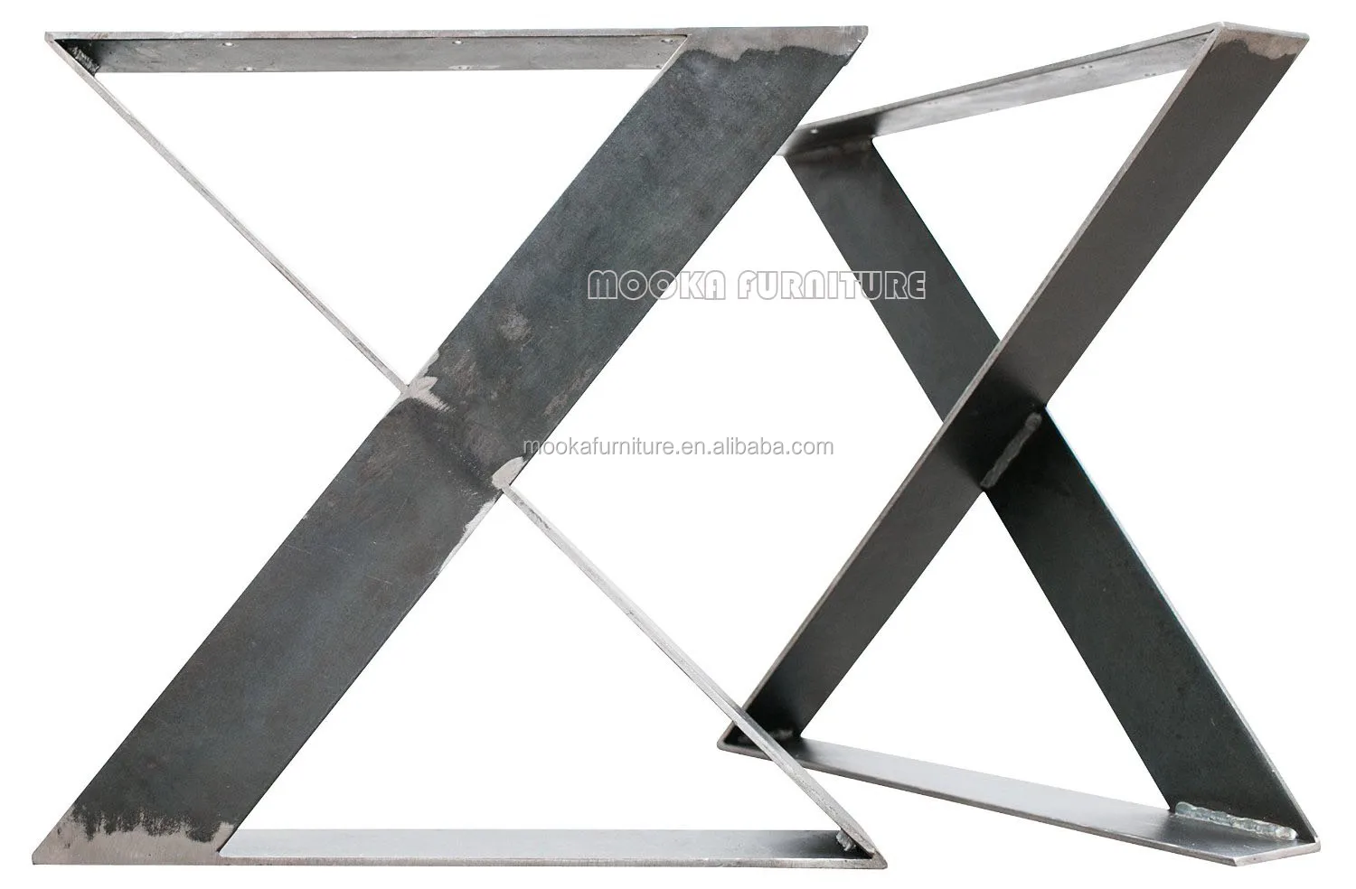 competitive price steel dining table leg industrial crossed legs