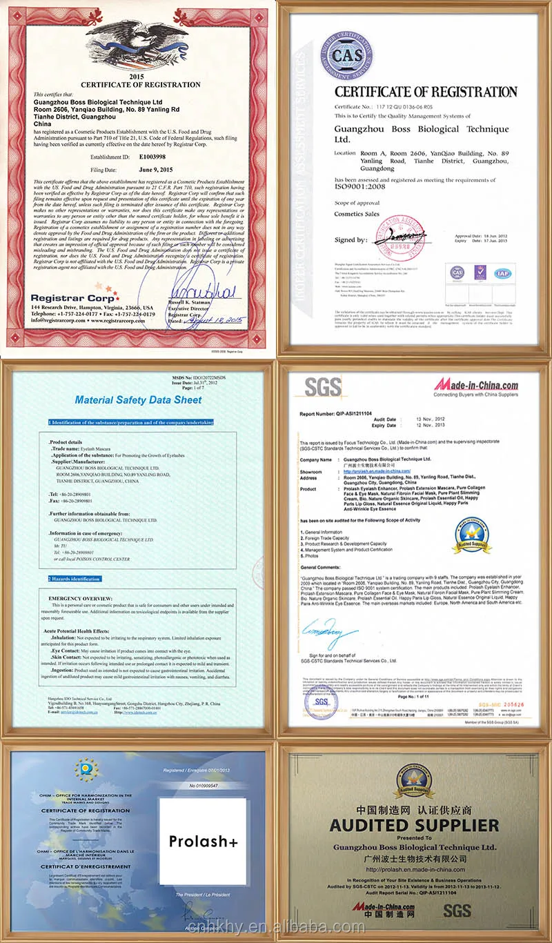 Certificates mascara