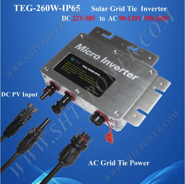 Grid Tie 22-50v Dc To Ac 220v 230v 240v Stackable Solar Micro Inverter