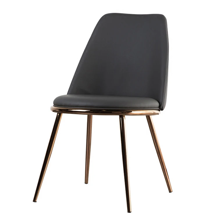 Modern minimalist lounge chair office living room home PU leather dining chair