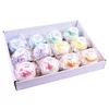Natural handmade colorful bath bomb gift set for home bath ball spa with PTQ Tray