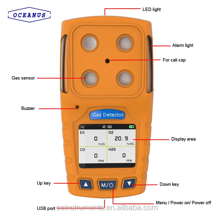Oc904a Portable Hydrogen Fluoride Hf Gas Detector With Range Of 0