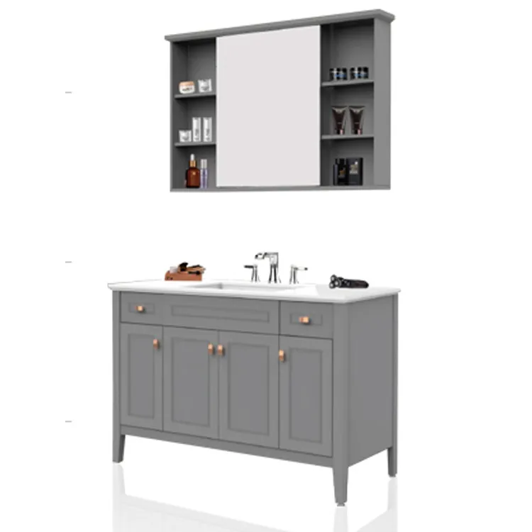 Huida Small Single 12 Inch Deep Solid Wood Bathroom Vanity With