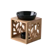Wholesale Essential Oil Burners Perfume Tealight Candles Fragrance Custom Incense Burner With Bamboo Base