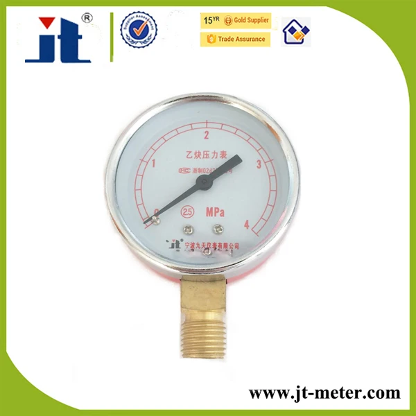 Natural Gas Filled Oxygen Lpg Acetylene 2" 50mm Gauge Gas Manometer