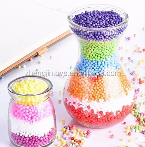 styrofoam foam balls for slime colorful