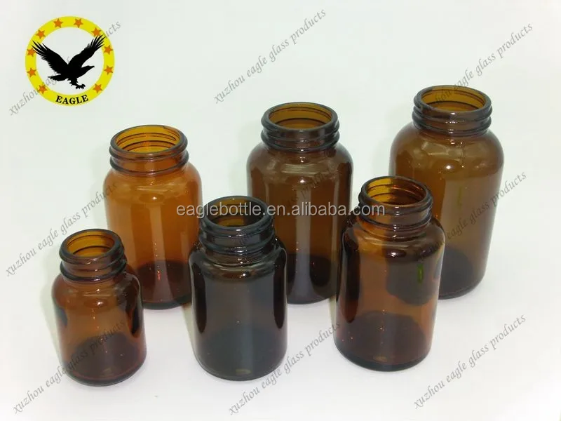60250ml Fda Amber Pill Pharmaceutical Glass Bottles,Amber Wide Mouth