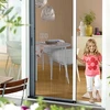 pleated retract slide insect mesh fly screen door