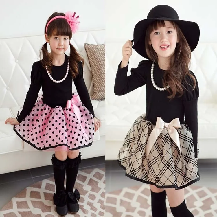 Retail 2015 new arrival font b dress b font Christmas baby girl long sleeve Polka Dot