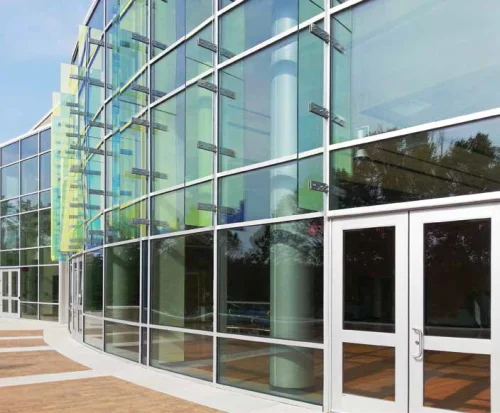 Glass Fixed Window Aluminum Curtain Wall Frame for Building Facades