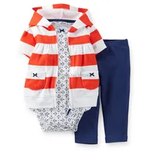 10 Style Carters 3 Piece Set Baby Clothes Boy Girls Short Long Sleeve Bodysuit Pants Infant