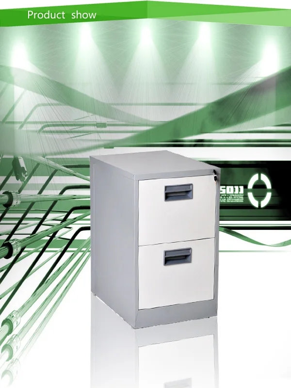 Reliable Stainless Steel 2 Drawers File Metal Drawer