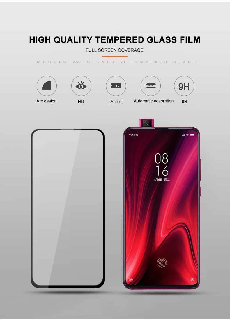 New Arrival Full Glue Tempered Glass Screen Protector For Xiaomi Redmi K20/K20 Pro