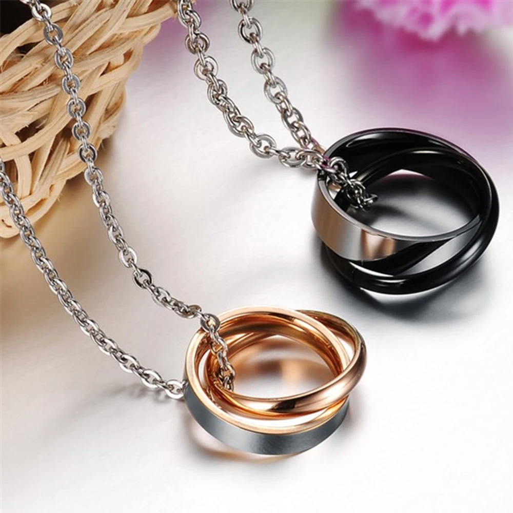 Fashion Couples Crystal Necklaces Pendants For Women Lovers And