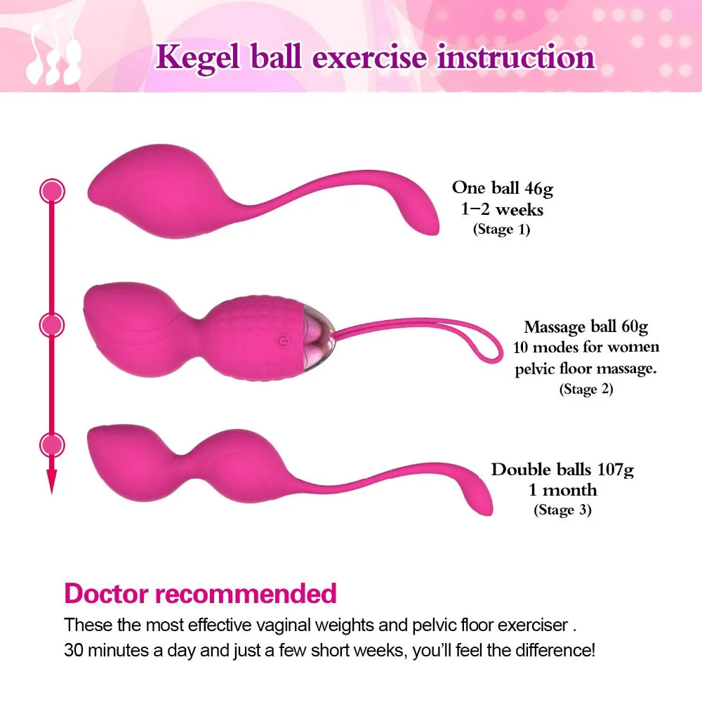2 In 1 Kegel Exercise Weights And Massage Ball Ben Wa Balls Kegel Balls