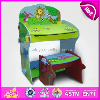 Cute Wooden Learning Desk And Chair For Kids Lovely Wooden Toy