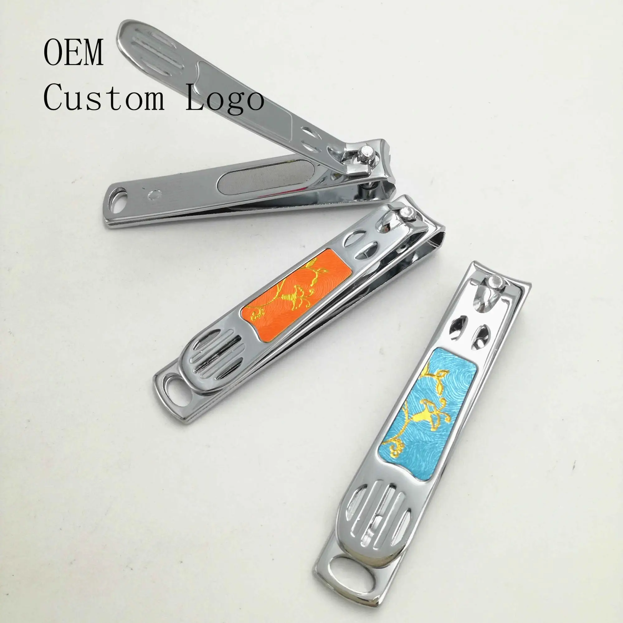 Special Sticker Carbon Steel Nail Clipper/ Gold Design Nail Cutter