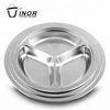 lattice circular stainless steel dishes kids divided dinner plate for sale