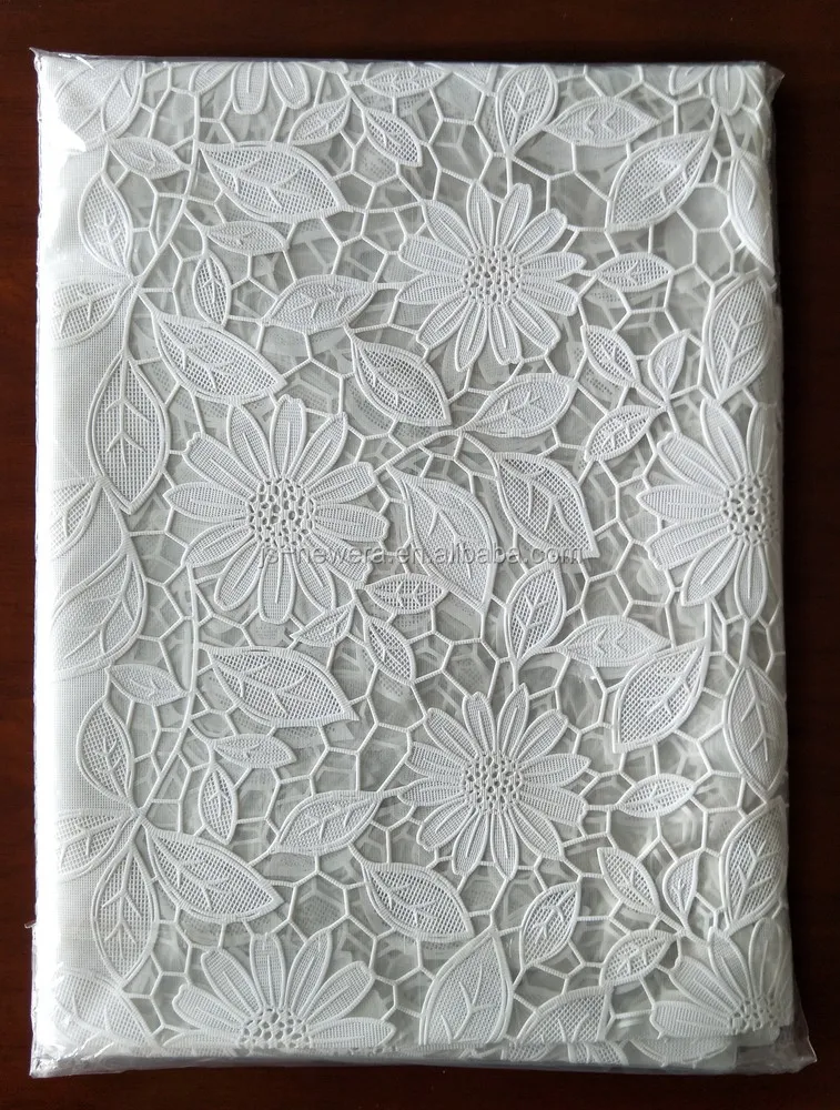 Custom Size PVC Lace Table Cover - Printed Square Flower