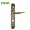 European Style Copper 3.5-5CM Wooden Door Handle Lock Set Key Lock