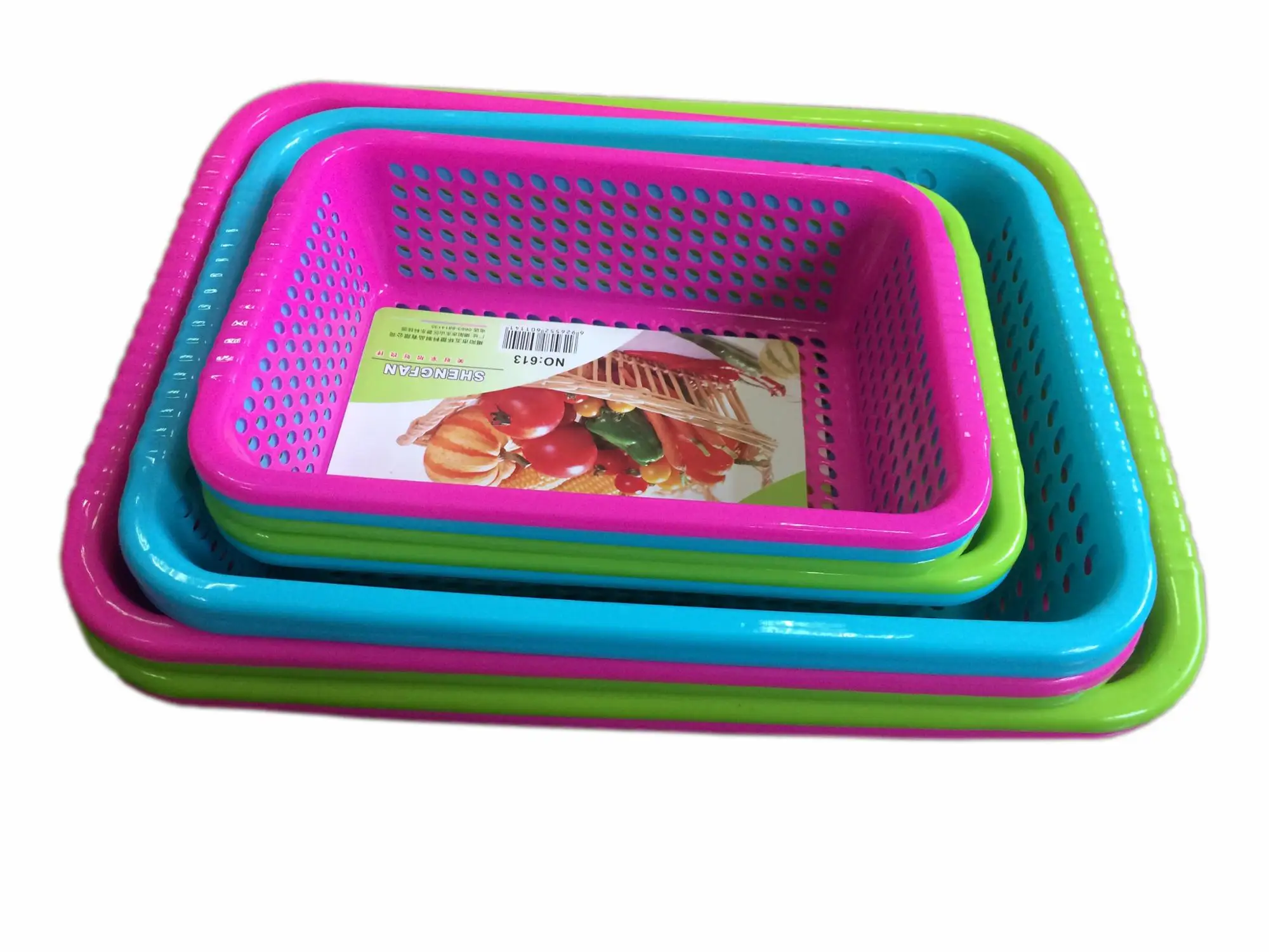 Colorful Kitchen Rectangle Plastic Colander Fruit Sieve Buy Plastic