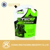 Engine oil packaging spouted stand up doypack with handle