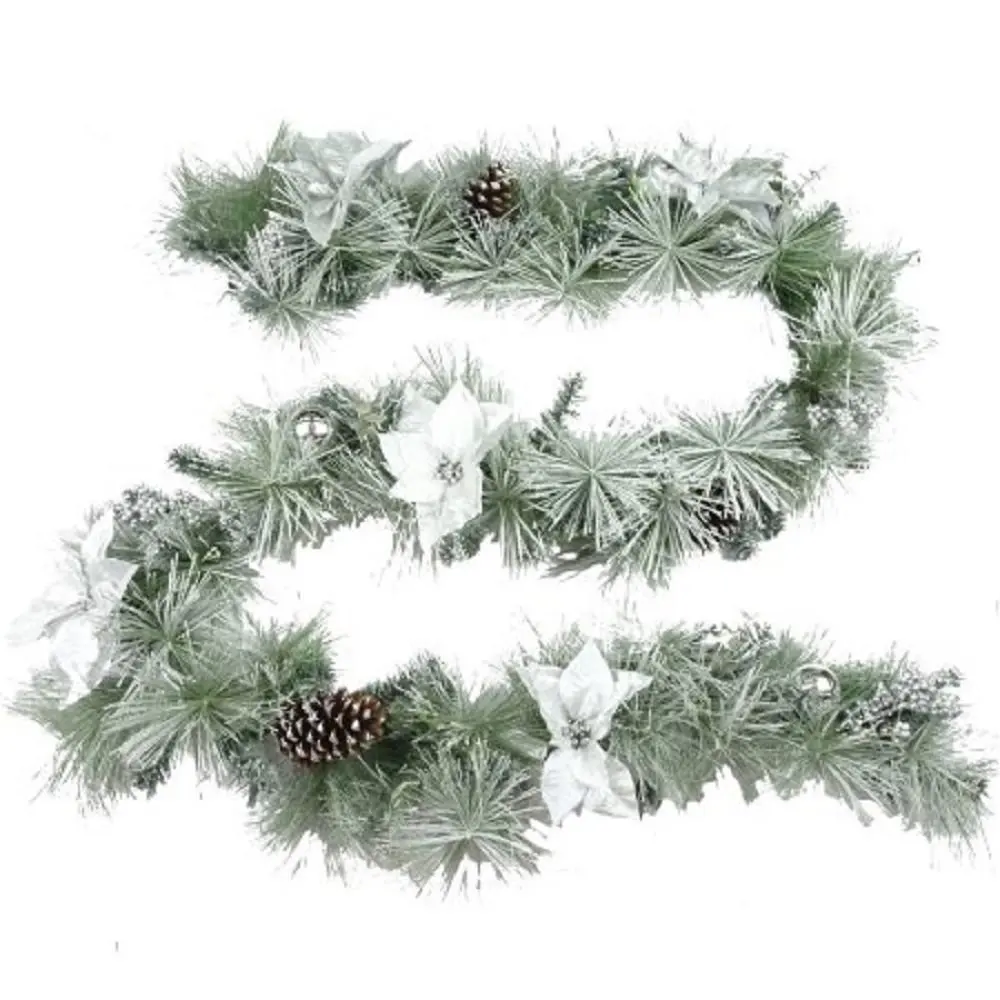 holiday time christmas decor 9 deluxe white flocked holly berry garland - Holiday Time Christmas Decor 9 Flocked Garland Green holiday time christmas decor 9 deluxe white flocked holly berry garland - Holiday Time Christmas Decor 9 Flocked Garland Green