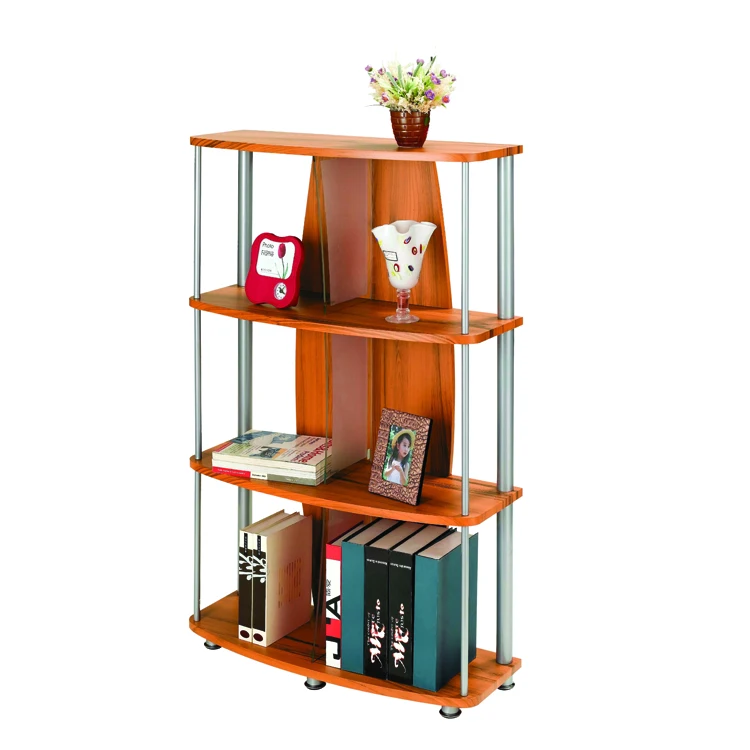 Classic Design For Living Room Bookcase Metal Frame Wood Book