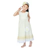 One piece children birthday party clothing baby girl maxi dress with flower