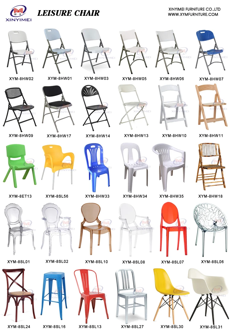 Wedding event stackable white folding plastic chair outdoor