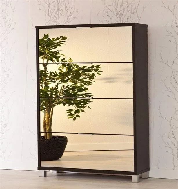 Wood Designs Wallmounted Mirrored Tall Shoe Rack Buy