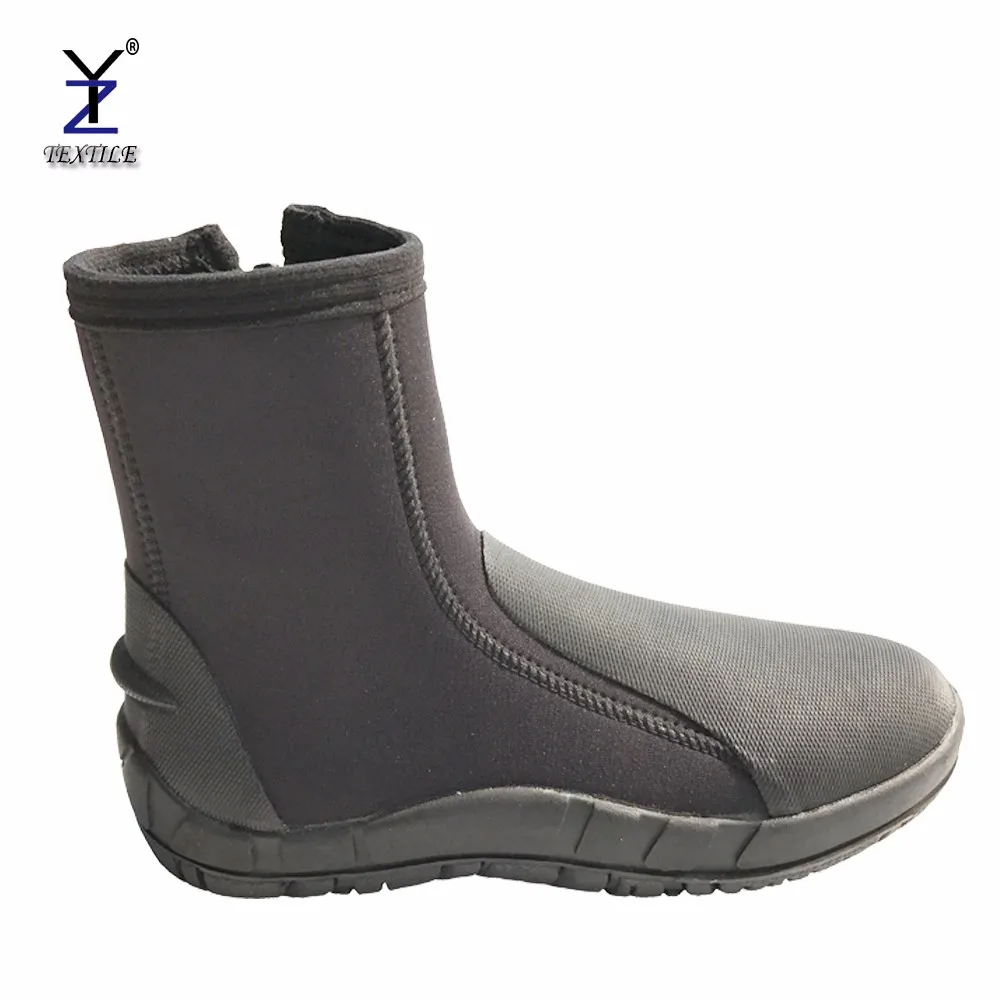 Black Unisex Anti Slip Fishing Wading Boots,Tall 5mm Neoprene Water