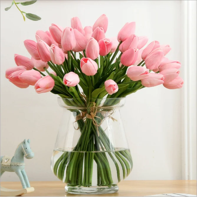 Artificial Flowers Artificial Tulip Real Touch Flower Fakes Tulips ...